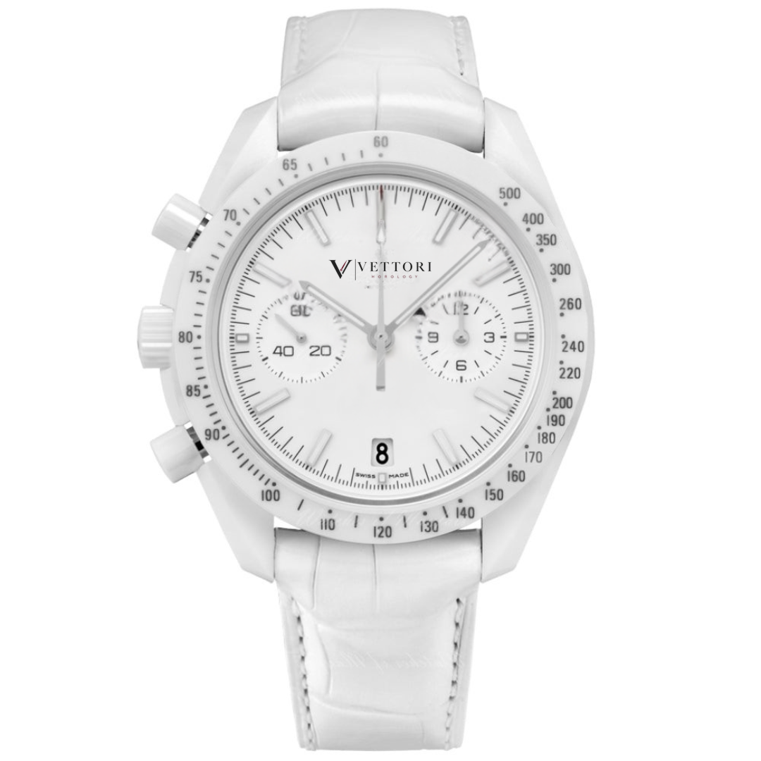 Vettori Ceramic Chronograph 44mm – White Dial