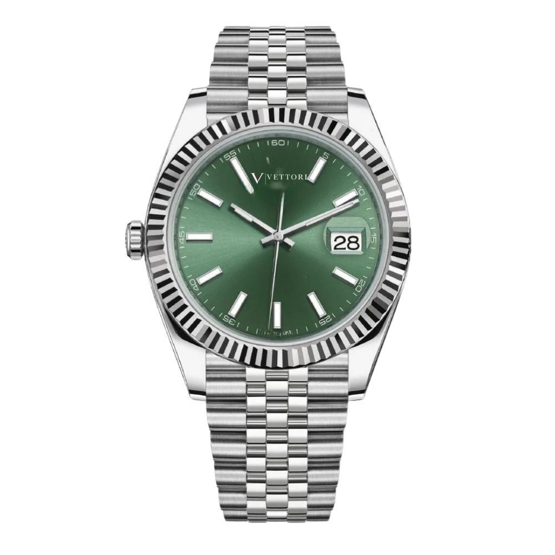 Vettori Classic Date 41mm – Green Sunburst Dial