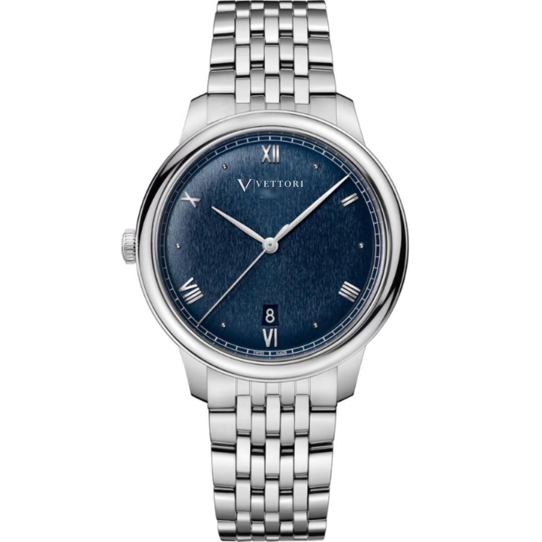 Vettori Classic Prestige 40mm – Deep Blue Textured Dial