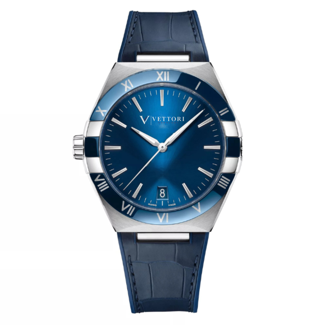 Vettori Integrated Signature 41mm – Blue Sunburst Dial