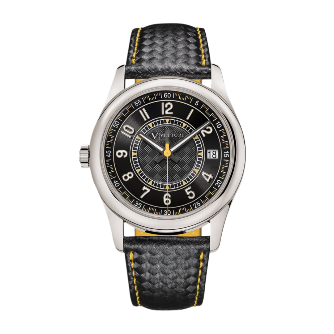 Vettori Modern Classic 40mm – Black Dial with Orange Accents