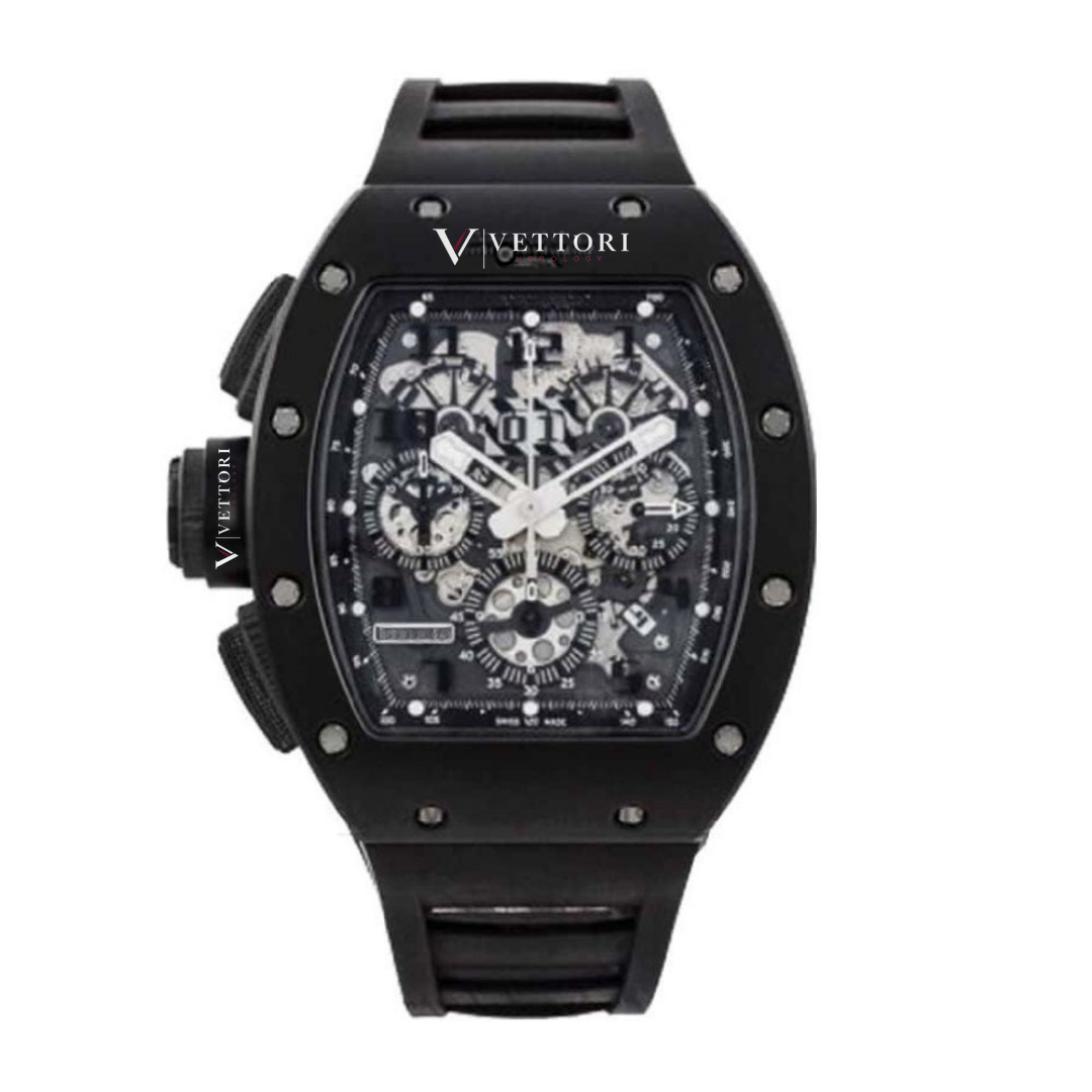 Vettori Skeleton Chronograph 44mm – Openworked Dial | Composite Case & Rubber Strap