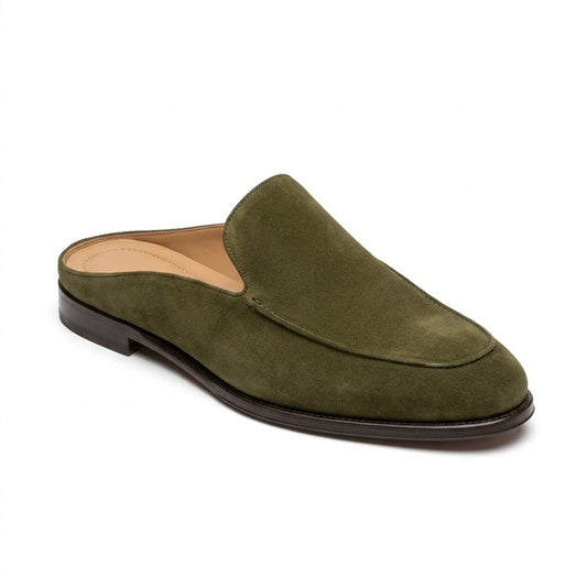 The Olive Suede Mule