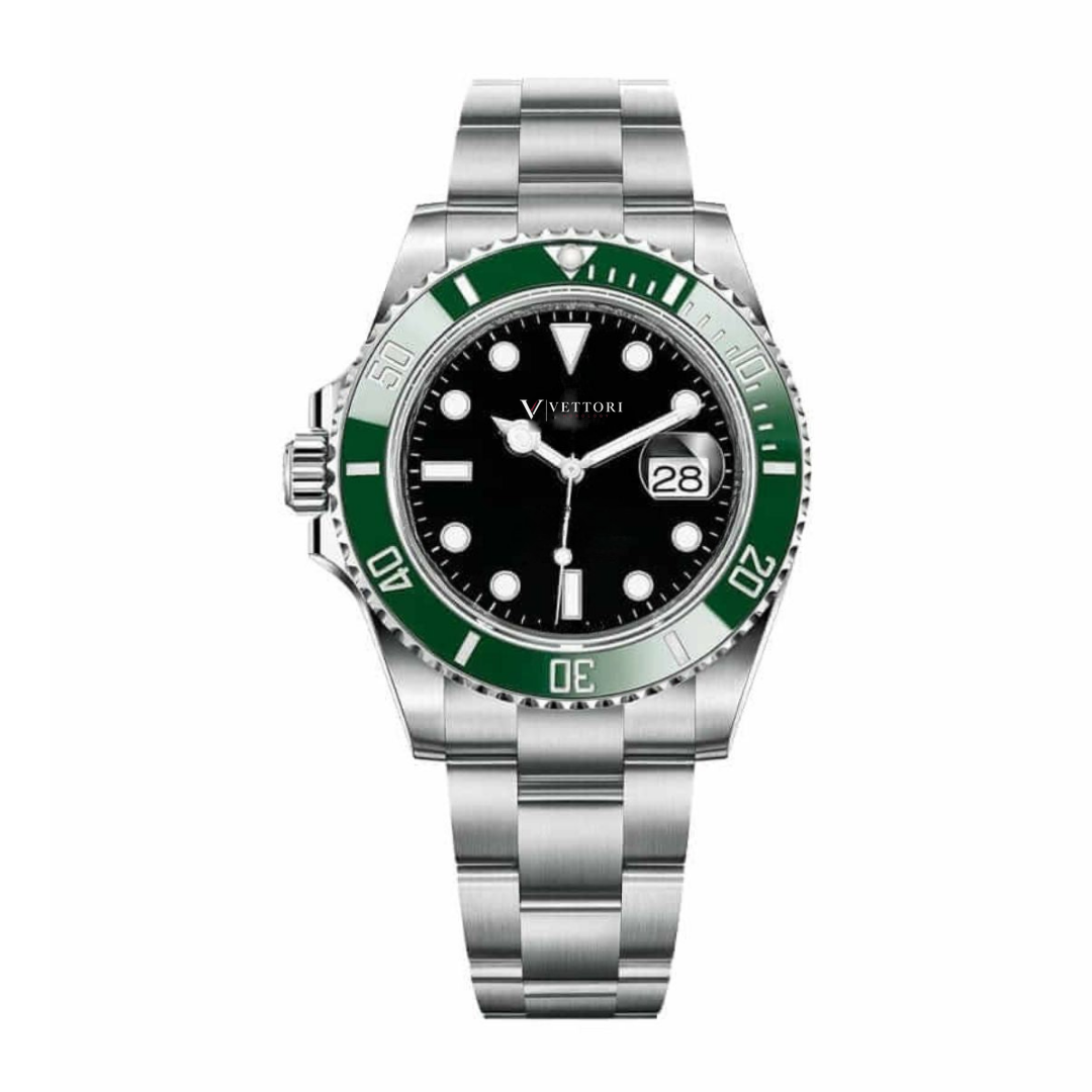 Vettori Diver 41mm – Black Dial | Steel Bracelet