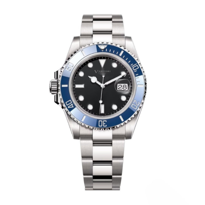 Vettori Diver 41mm – Blue Dial | Silver Tone Bracelet