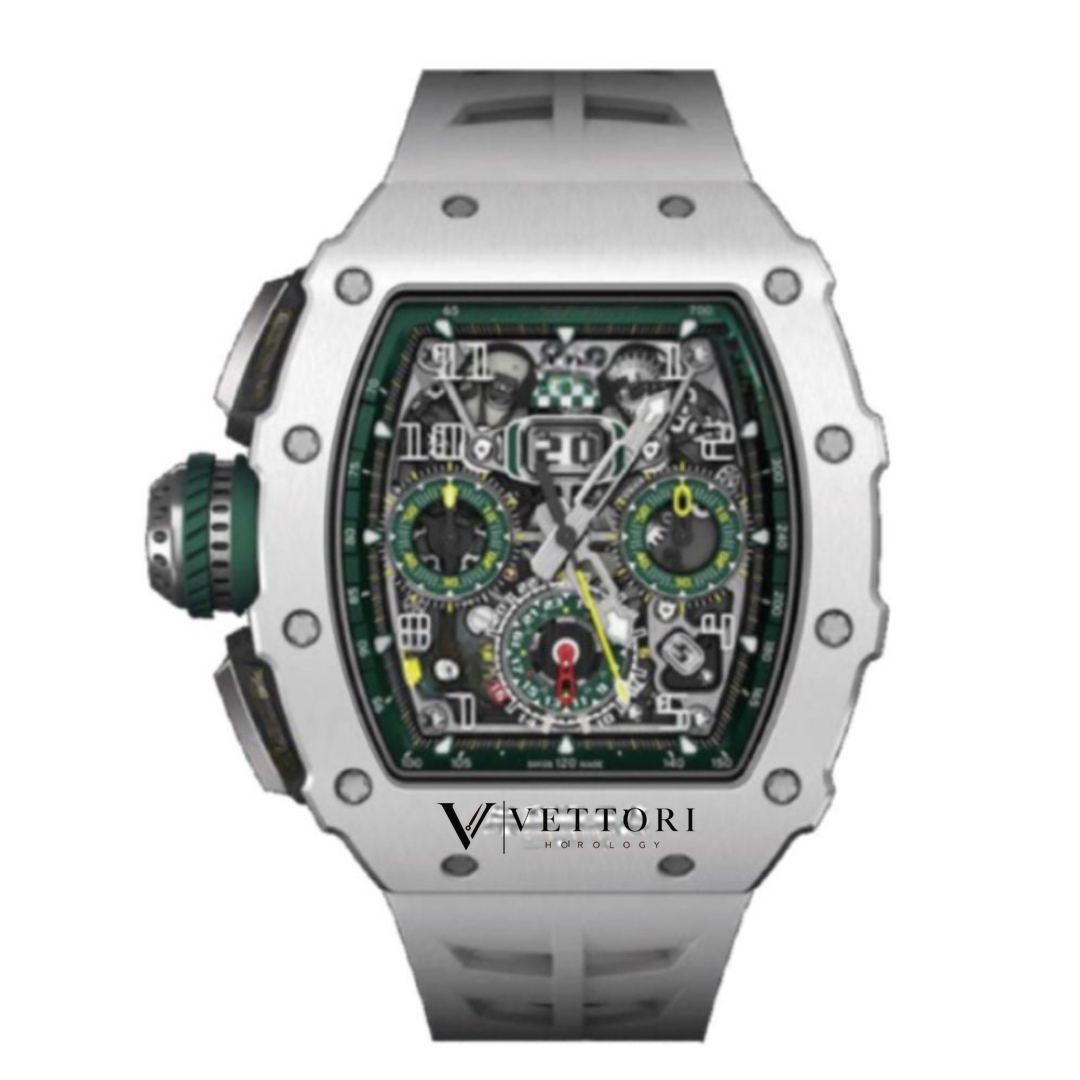 Vettori Skeleton Chronograph 44mm – Openworked Dial with Green Accents