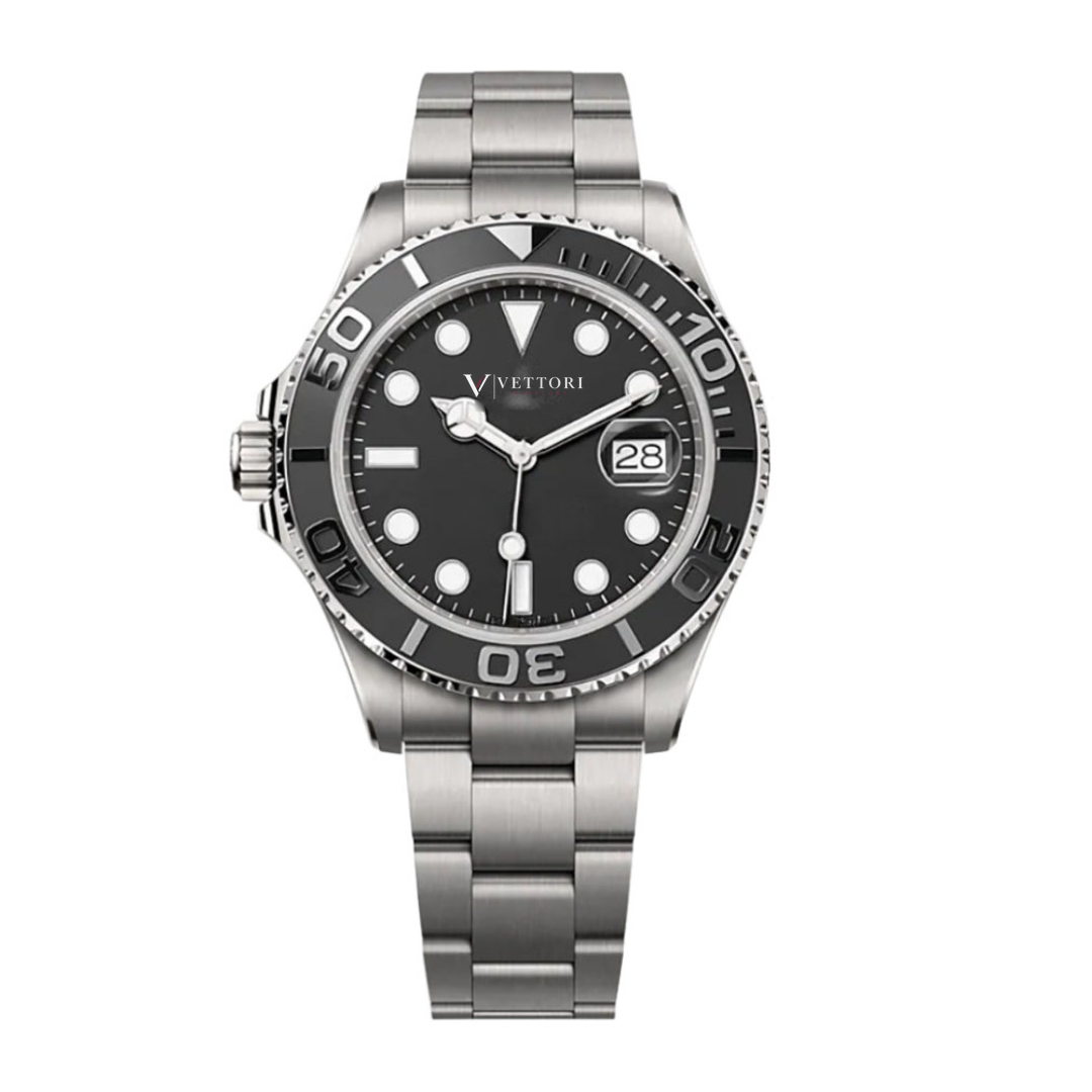 Vettori Sport 42mm – Black Dial | Steel Bracelet